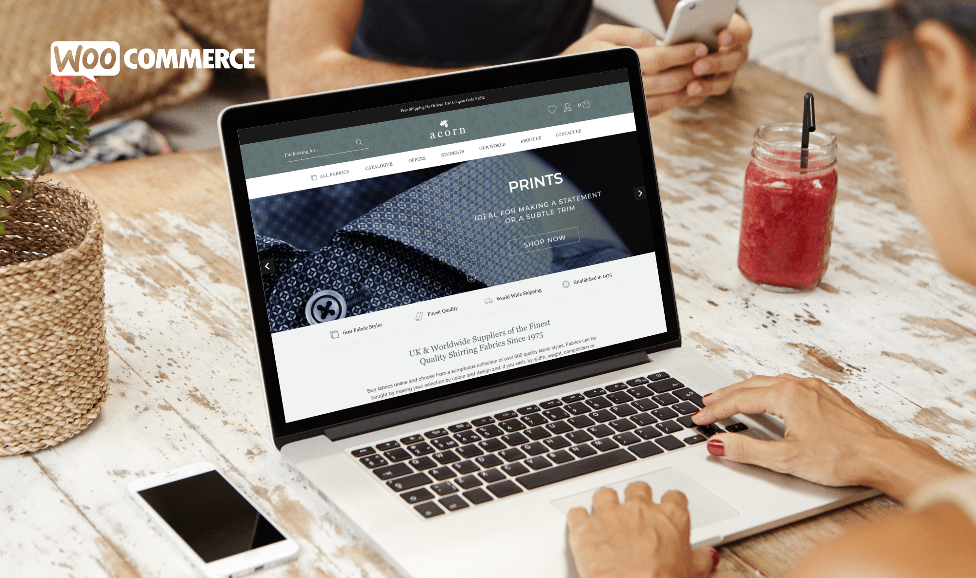 Acorb Fabrics - WooCommerce Website