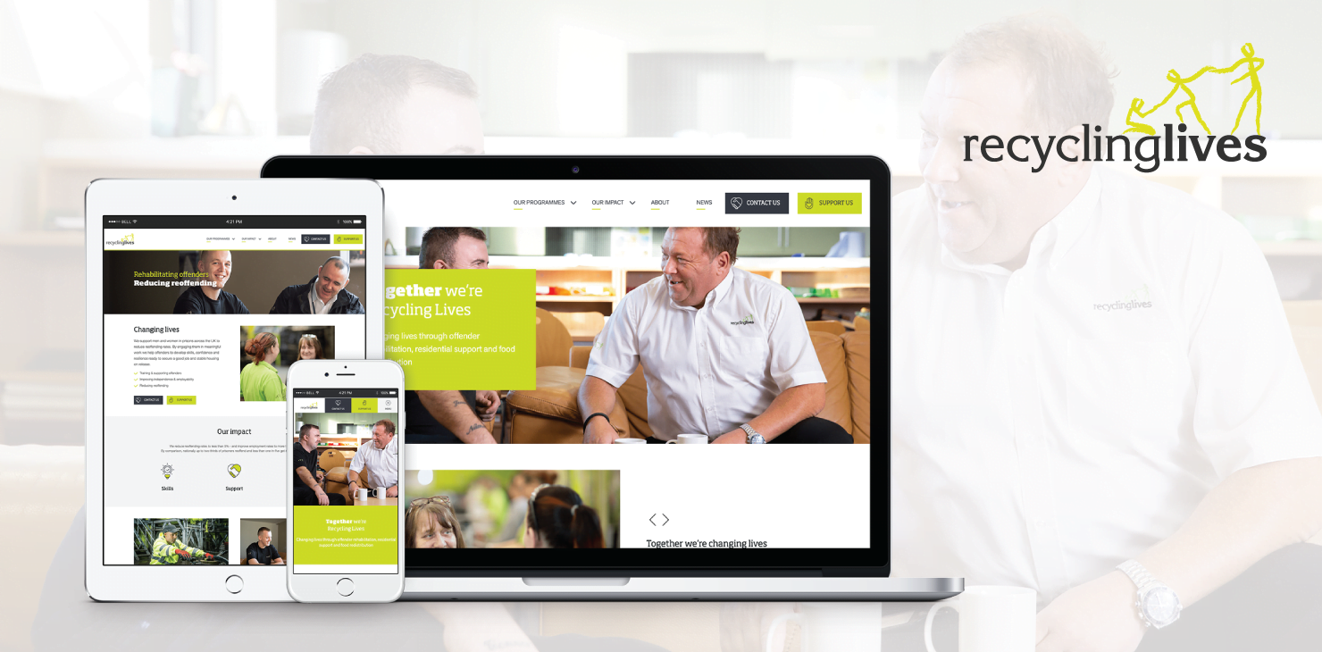 21Digital unveils new website for Recycling Lives Charity