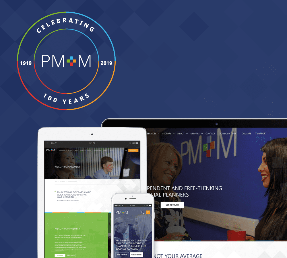 Pm+m celebrates its centenary with new website crafted by 21digital